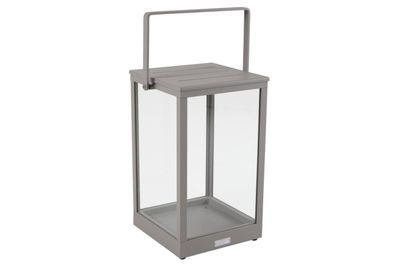 Windlicht Belfort aus Aluminium Big, Beige 27x27x43 cm