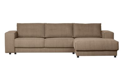 Chaiselongue Randy aus Leinenstoff Rechts, Sand 295x95/117x81 cm