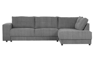 Ecksofa Randy aus Leinenstoff Rechts, Anthrazit 282x196x81 cm