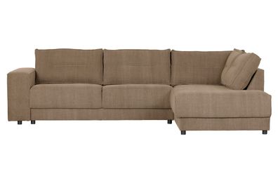 Ecksofa Randy aus Leinenstoff Rechts, Sand 282x196x81 cm