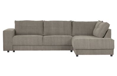 Ecksofa Randy aus Leinenstoff Rechts, Taupe 282x196x81 cm