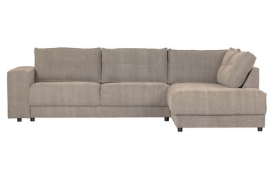 Ecksofa Randy aus Leinenstoff Rechts, Beige 282x196x81 cm