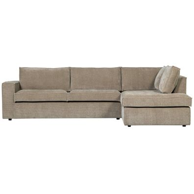 Ecksofa Hajo mit Cordbezug Rechts, Clay 283x197x84 cm