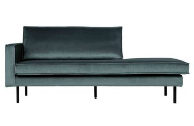 Recamiere Rodeo Daybed Samt, links Teal 203x86x85 cm