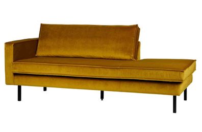 Recamiere Rodeo Daybed Samt, links Ocker 203x86x85 cm