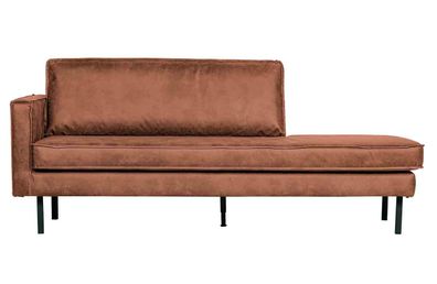 Recamiere Rodeo Daybed Kunstleder, links Cognac 203x86x85 cm