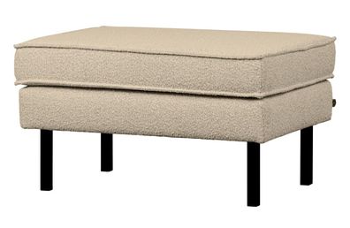 Hocker Rodeo aus Boucle-Stoff, Beige 84x54x45 cm