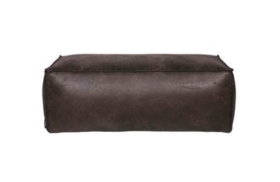 Pouf Rodeo Kunstleder, Schwarz 120x60x43 cm