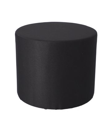 Pouf Rondo ß 50 cm, Schwarz 50x50x42 cm