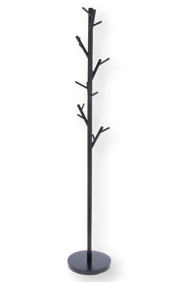 Kleiderständer Tree aus Metall, Schwarz 28x28x170 cm