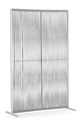 Paravent Paxson aus Aluminium 120 cm, Grau