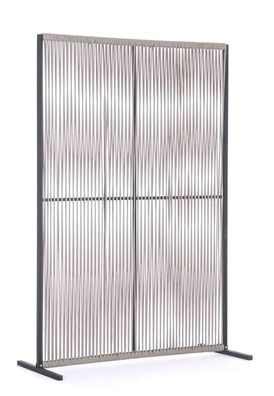 Paravent Paxson aus Aluminium 120 cm, Beige