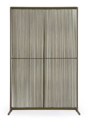 Paravent Paxson aus Aluminium 120 cm, Olive 120x30x180 cm