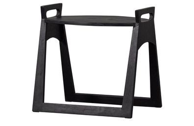 Beistelltisch Flo aus Mangoholz, Schwarz 49x39x47 cm