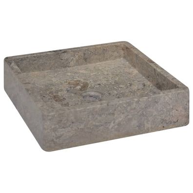 Waschbecken Grau 40x40x10 cm Marmor