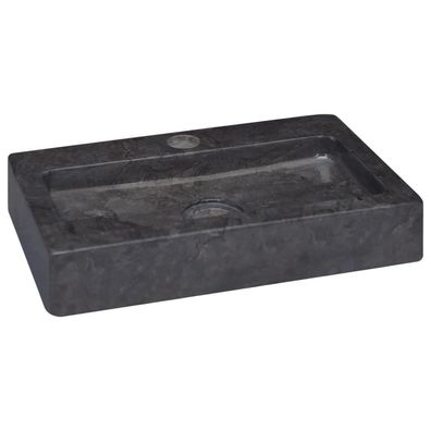 Wandwaschbecken Schwarz 38x24x6,5 cm Marmor