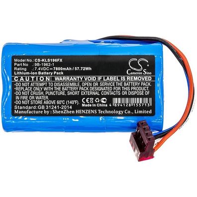 Ersatzakku - CS-KLS196FX - Koehler 07610 / 9B-1961-1 - 7,4 Volt 7800mAh Li-ion