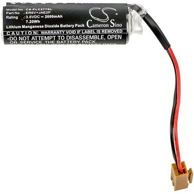 Ersatzbatterie - CS-PLC277SL - Toshiba ER6V+JAE2P - 3,6 Volt 2000mAh Li-MnO2