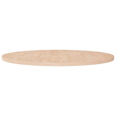 Runde Tischplatte Ø90x2,5 cm Unbehandeltes Massivholz Eiche