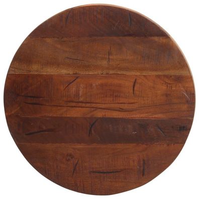 Tischplatte Ø 50x2,5 cm Rund Altholz Massiv