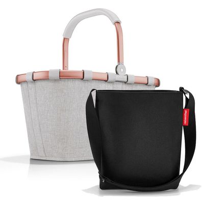 reisenthel Set aus Carrybag und Shoulderbag BKHY, frame twist sky rose + blac