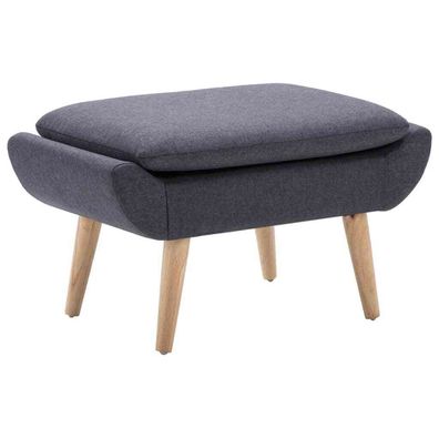 Hocker Stoffbezug 73 x 43 x 42 cm Dunkelgrau