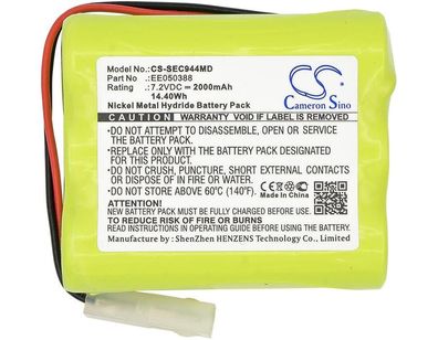 Ersatzakku - CS-SEC944MD - Seca 645 / EE050388 - 7,2 Volt 2000mAh Ni-MH