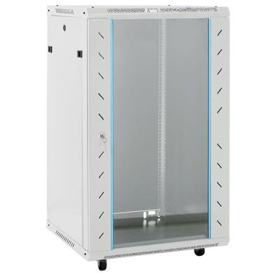 vidaXL 18U Netzwerkschrank auf Rollen 19" IP20 60x60x100 cm