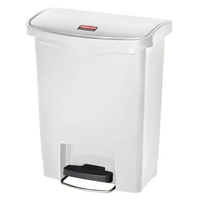 Rubbermaid Step-on Mülleimer Slim Jim 30 L Weiß