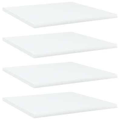 vidaXL Bücherregal-Bretter 4 Stk. Weiß 40x40x1,5 cm Holzwerkstoff