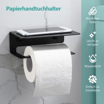 Klopapierhalter ohne Bohren Toilettenpapierhalter EMKE Klorollenhalter Edelstahl