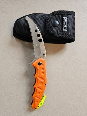 Herbertz Taschenmesser Rettungsmesser mit Holster orange 44018 CJH Messer