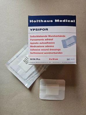 50 x Pflaster Wundverband steril 8x10 cm Verband einzelverpackt Ypsipor steril