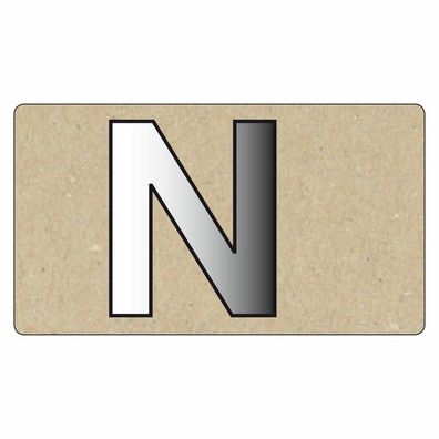 Rico Design Spiegelornamente Großbuchstabe N Farbe silber 1 Stück