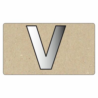 Spiegelornamente Grobuchstabe V