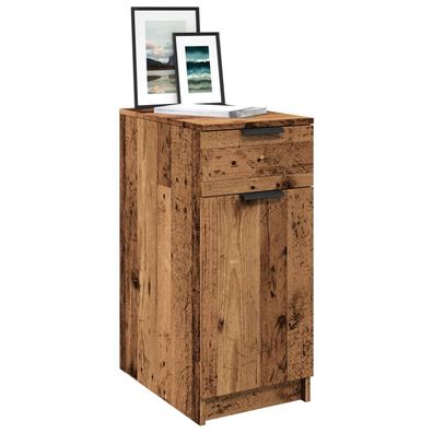 vidaXL Büroschrank Altholz-Optik 33x50x75 cm Holzwerkstoff