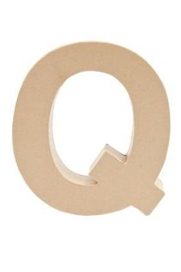 Pappmache Buchstabe "Q" stehend zum basteln kreativ Rico Design Idee