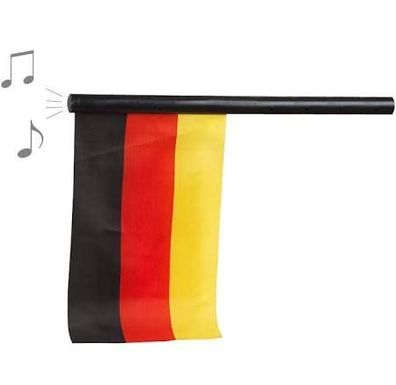 WM Fahne Deutschland mit der ein und ausschaltbaren Nationalhymne