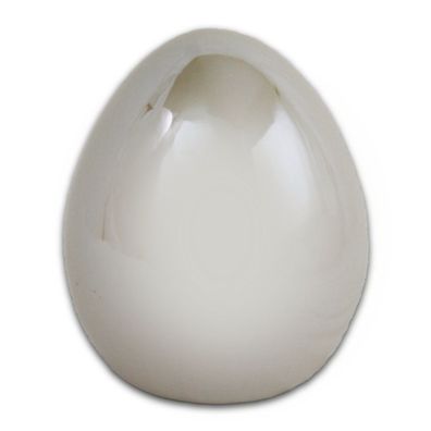 Porzellan Ei creme weiß glänzend Frühlingsosterdekoration Höhe 11cm