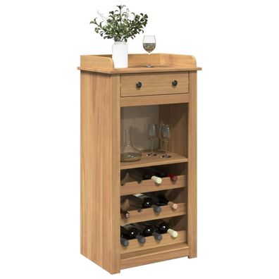 vidaXL Weinschrank Panama 57x40x111,5 cm Massivholz Kiefer