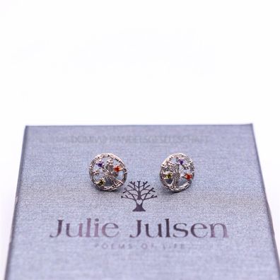 Julie Julsen Damen-Ohrstecker 925 Silber Zirkonia mehrfarbig - JJER9298.1