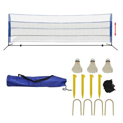 vidaXL Badmintonnetz-Set mit Federbällen 500 x 155 cm