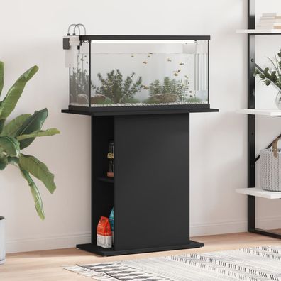 vidaXL Aquariumständer Schwarz 75x36x72,5 cm Holzwerkstoff