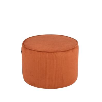 LABEL51 Pouf Tibo 55x55x40 cm Rostbraun Ribcord