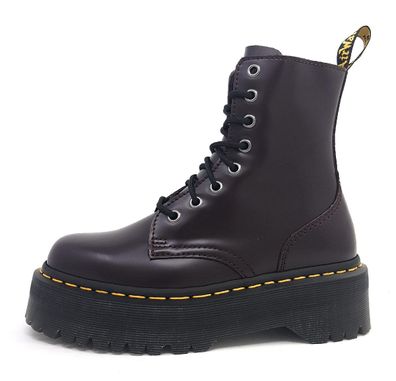 Dr. Martens Jadon Plateau 27311626 Rot Burgundy Polished