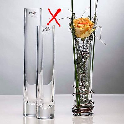 Glasvase Blumenvase von Sandra Rich Serie Solifleur transparent 20cm