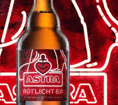 Astra Rotlicht Bier 24 x 0,33l - Das Bier aus dem Hamburger Kiez mit 6% Vol