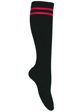 Kniestrümpfe College schwarz pink Goldschmidt Kostüme