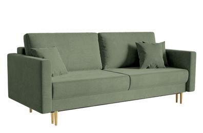 Selsey Valico - Dreisitzer-Sofa, Salbei, hydrophober Samt