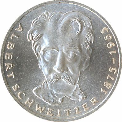 BRD 5 DM 1975 G Albert Schweitzer Silber*